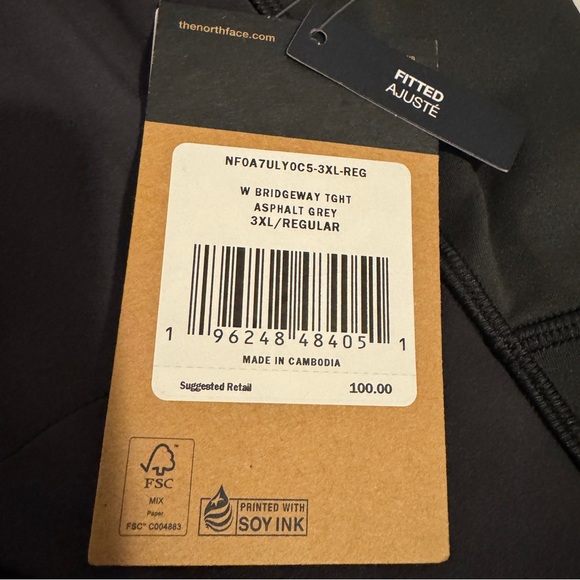 The North Face Leggings Bridgeway TGHT Asphalt Grey Size 3XL Regular  Yoga Gym - Picture 7 of 15